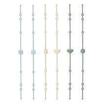 6 Pack Silicone Pacifier Clip Toy Safety Straps for Baby