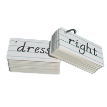 Peoples Education Mastery Edition primary school students 3456th grade English handwritten font word cards in the first volume and the second volume