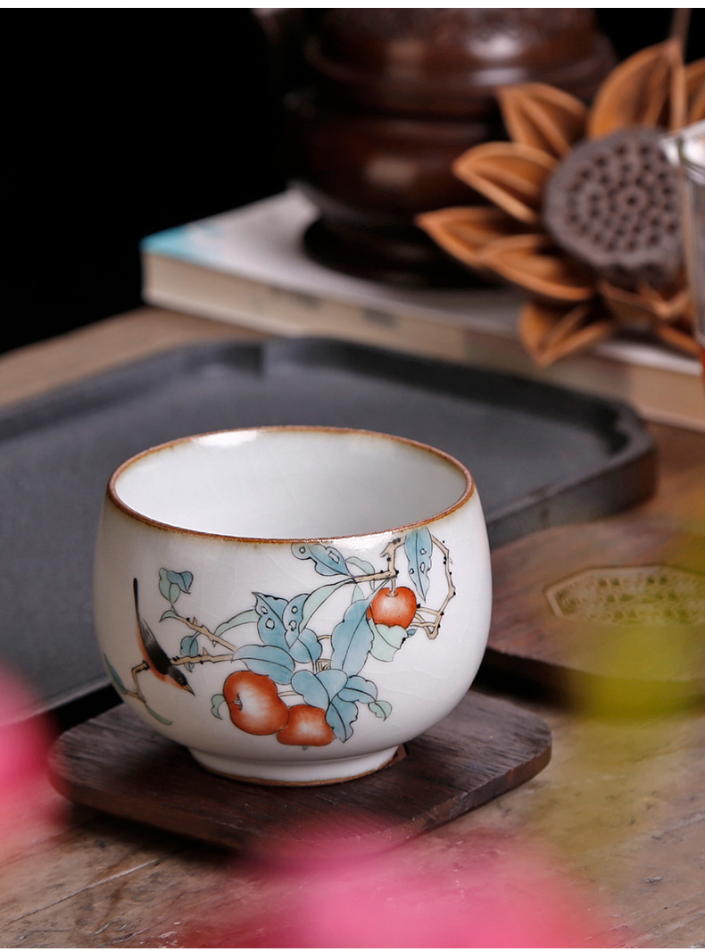 Jingdezhen ceramic masters cup your up hand - made kung fu tea tea cup on restoring ancient ways but a single cup sample tea cup