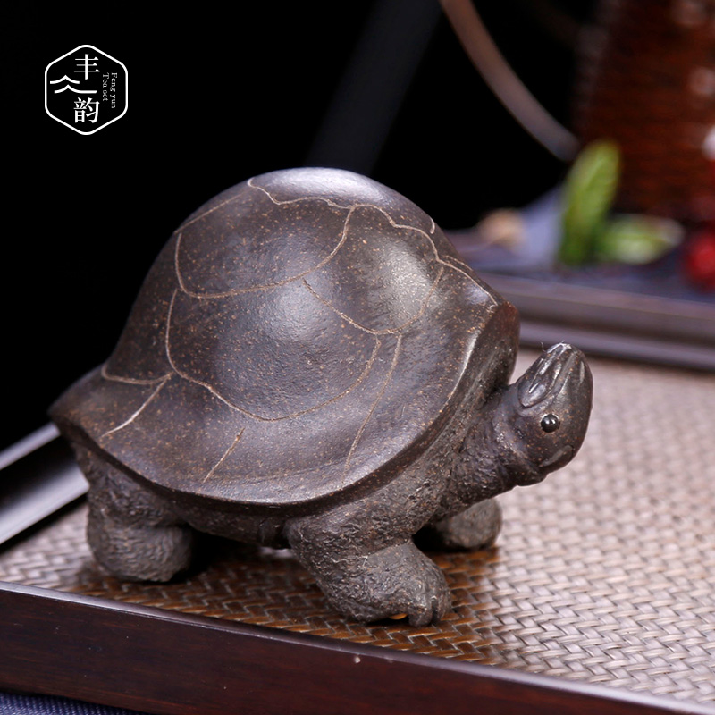Creative move violet arenaceous animal pet plutus small place boutique tortoise tea to keep tea table decorations from the play