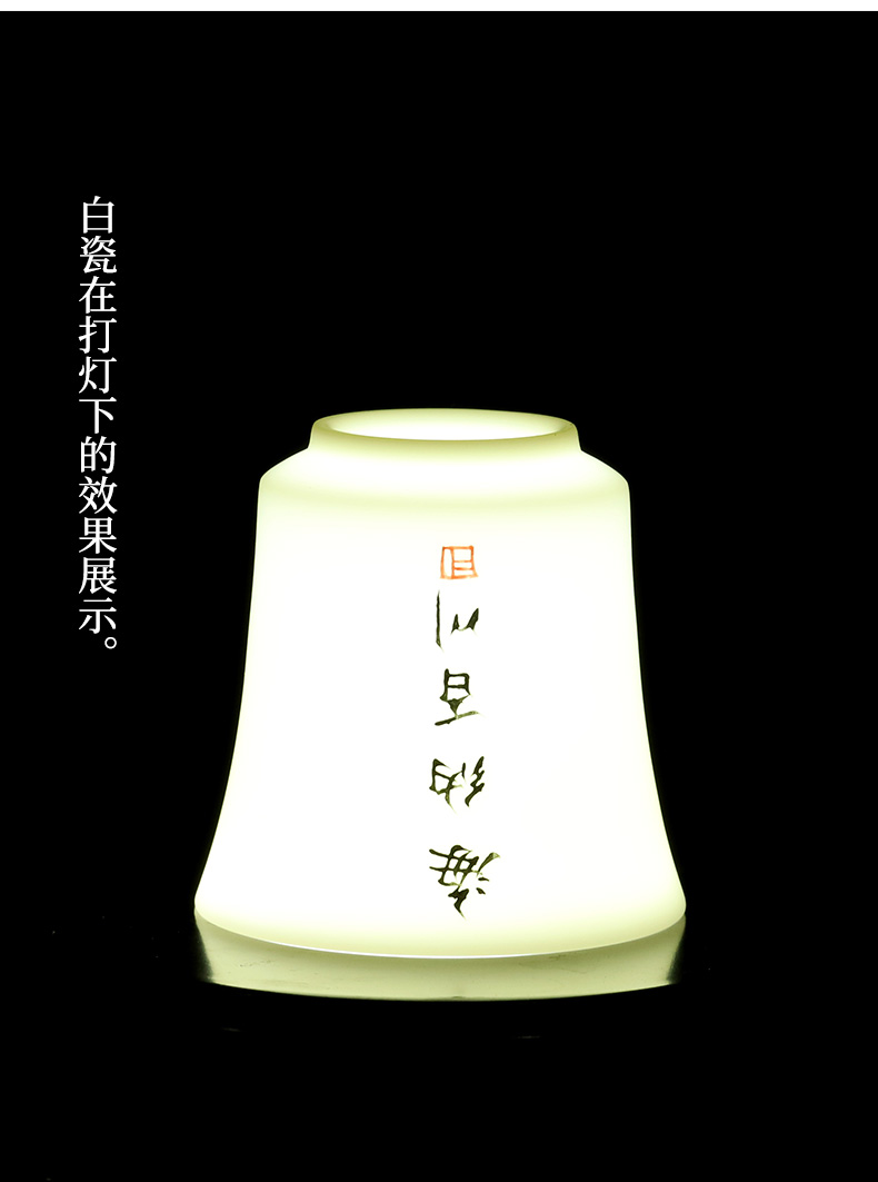 High pure manual kunfu tea light dehua white porcelain suet jade master cup single CPU hand - made noggin large sample tea cup