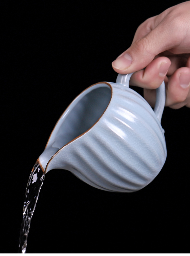 Kung fu tea set your up tureen only three cups suit retro ceramics slicing can raise large tea bowl ice crack glaze