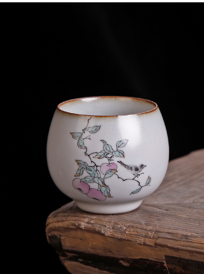 Ru up market metrix who teacup jingdezhen hand - made sample tea cup every piece of ice to crack open the individual cup of kung fu tea cup by hand