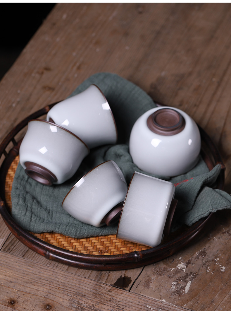 Imitation song dynasty style typeface up master cup single cup large ceramic iron litter of kung fu tea tea set personal cup sample tea cup, cups