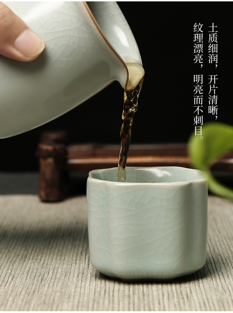 Your up noggin kunfu tea light ceramic single master cup of tea large sample tea cup open piece of ice to crack glaze for