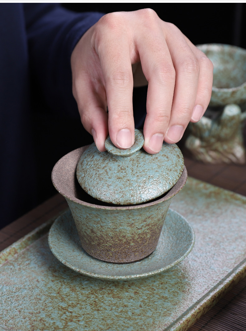 Japanese stoneware tureen tea machine only three cups kung fu tea tea home three teapots only single CPU restoring ancient ways