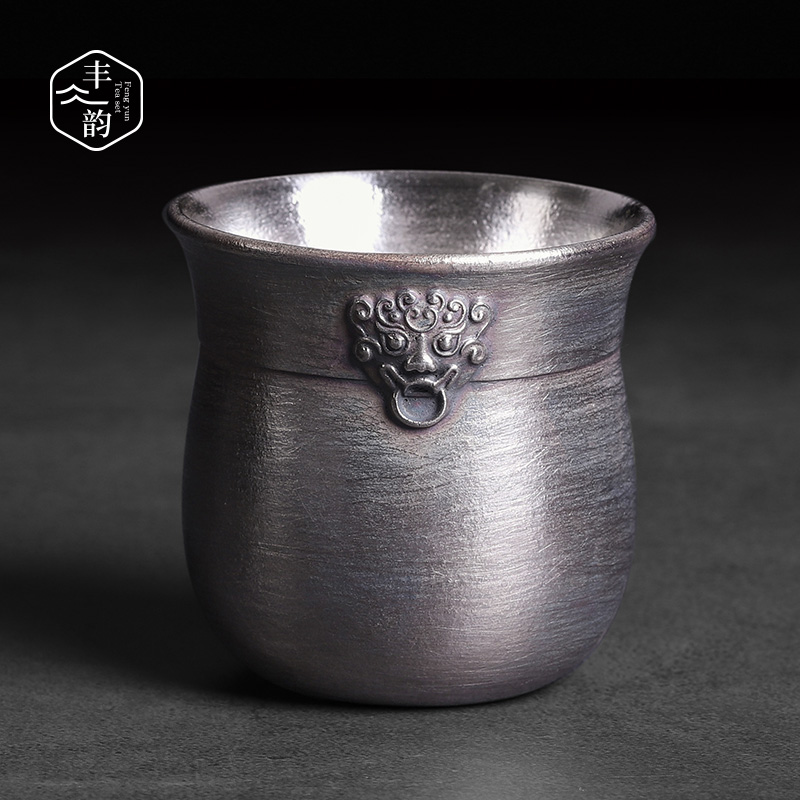 Pure manual coppering. As silver restoring ancient ways ceramic masters cup silver cups of tea light only turnkey kunfu tea cups of individual move