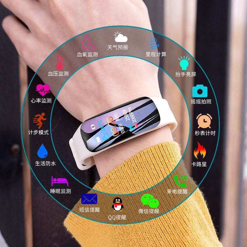 Smart Bracelet Women Multifunction Heart Rate Blood Pressure Movement Electronic Meter Men for Xiaomi vivo lovers