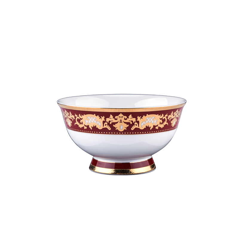 Larry f tableware suit household Chinese wind high - end dishes key-2 luxury European - style ipads bowls disc ceramic bowl mailed collar for a horse