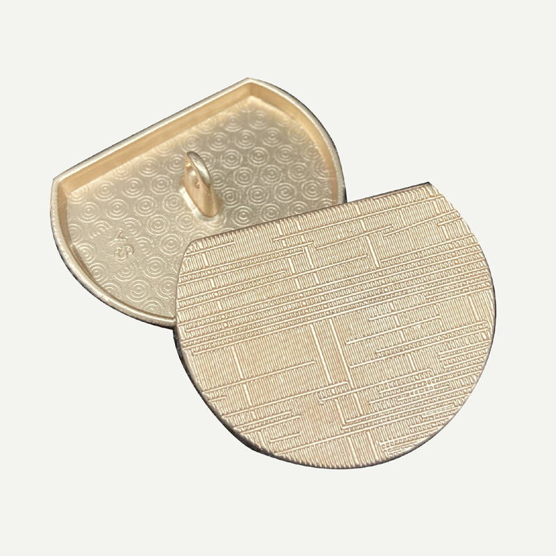 Semi-Circular Irregular Metal Alloy Buttons, Coat Buttons, Sweater Buttons, Fashionable and Personalized Clothing, High-End Accessories