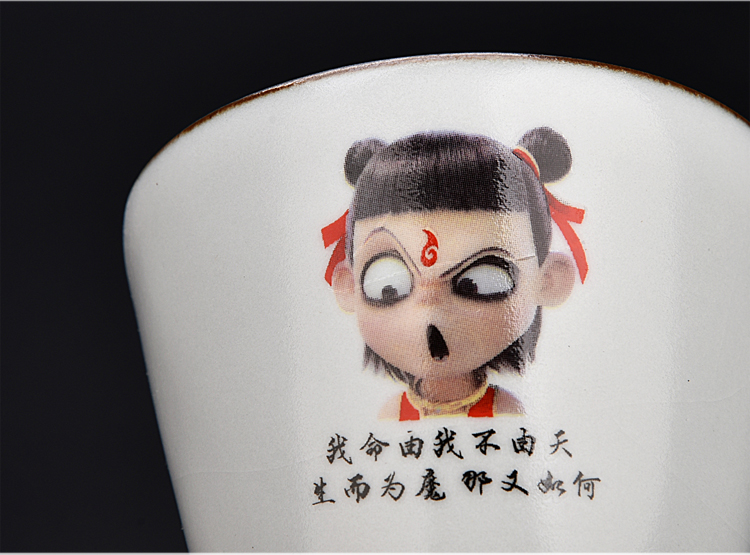 Ancient sheng up imitation hand - made ceramic which child Cha familiars reincarnation sample tea cup your up open piece of coloured drawing or pattern master of kung fu cup