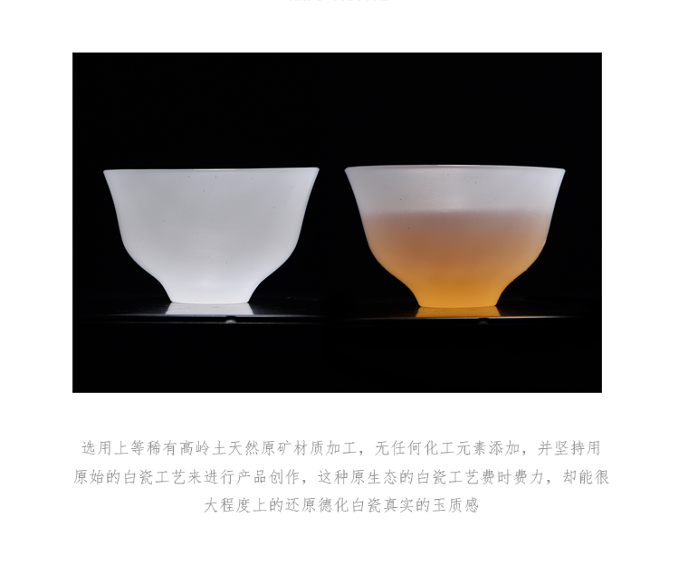 Ancient sheng up new sterling silver 99 lotus jade porcelain inlay silver master cup white porcelain of the jade sample tea cup whitebait cup single CPU