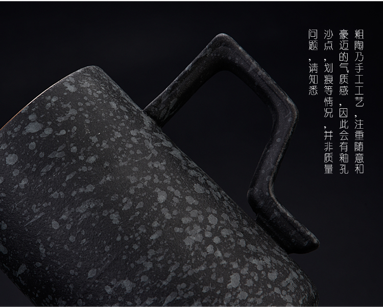 Ancient sheng up new creative simple but elegant keller with bladder office cup three - piece business partner hand ceramic cup