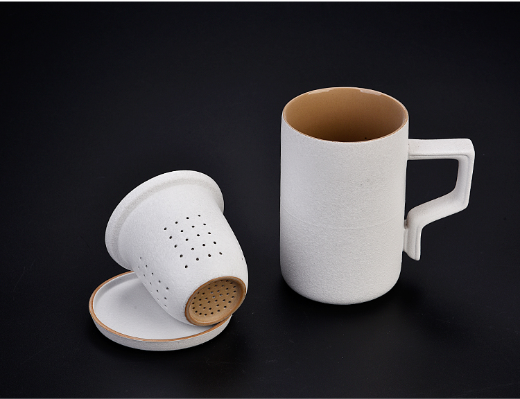 Ancient sheng up new creative simple but elegant keller with bladder office cup three - piece business partner hand ceramic cup