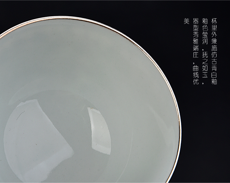 The ancient sheng up new riches and honor peony coppering. As silver sample tea cup 99 sterling silver, jingdezhen porcelain hand kung fu master CPU