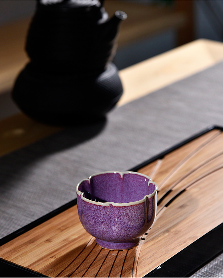 Ancient sheng manual pu - erh tea tea China up up new petals cup jin shenhou master cup sample tea cup masterpieces