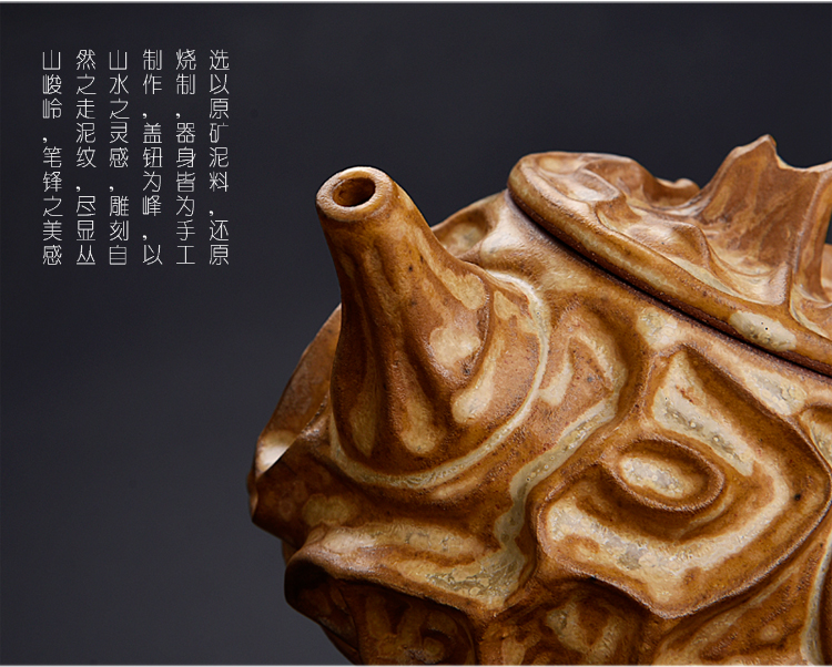 Ancient sheng ceramic up new iron pot Chen Weichun convex stage name the home side the pot a pot of two glass ball hole, single pot of red glaze