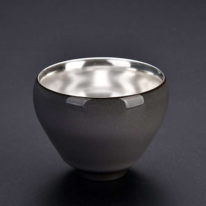 Ancient sheng up new gift boxes pure manual tire iron mine loader between small bowl open glaze kongfu master CPU
