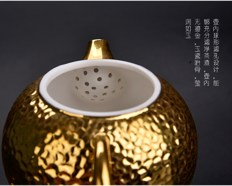 The new Japanese ancient sheng up 24 k coppering. As hammer xi shi pot of pure manual single pot of tea, porcelain up kung fu