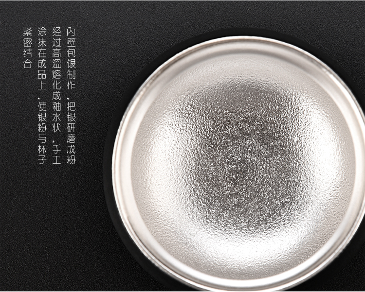 Ancient sheng up manually coppering. As silver 999 sterling silver master cup single cup sample tea cup of jingdezhen ceramic silver cup silver cup