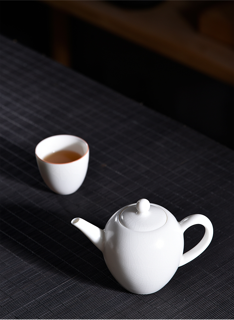 Ancient fill your up up kung fu tea set ceramic teapot set of ivory white porcelain bowl with a pot of 2 cup gift box