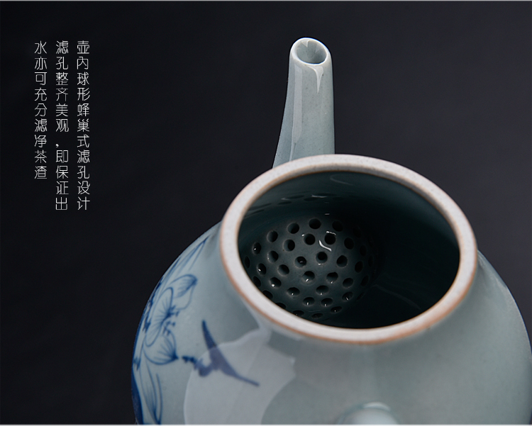 Ancient sheng hand - made porcelain up ceramics kung fu tea set manual tea single pot of pu - erh tea tea kettle with tea