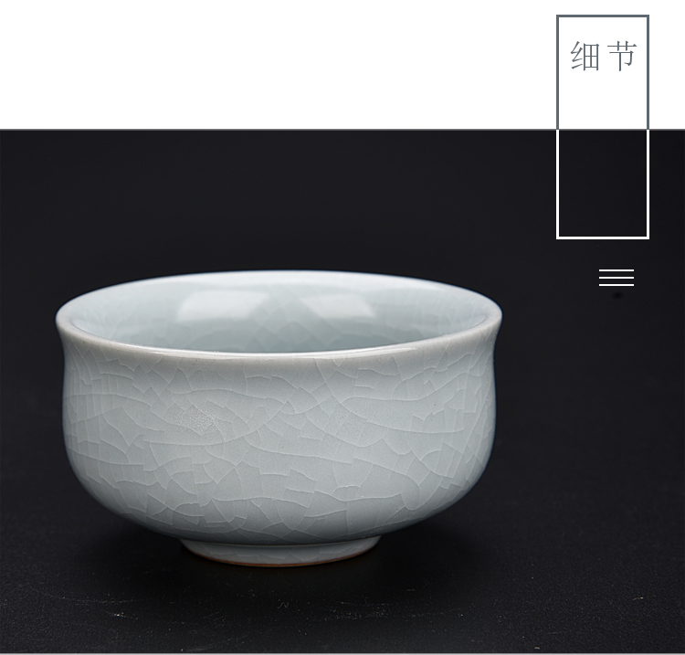 The ancient master sheng up porcelain cup single cup small ceramic cups gift boxes to open The slice your up can raise hand undressed ore celadon