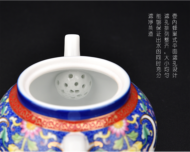 The ancient sheng up coppering. As silver tea set blue and white porcelain enamel teapot silver cups kung fu tea set of a complete set of The home