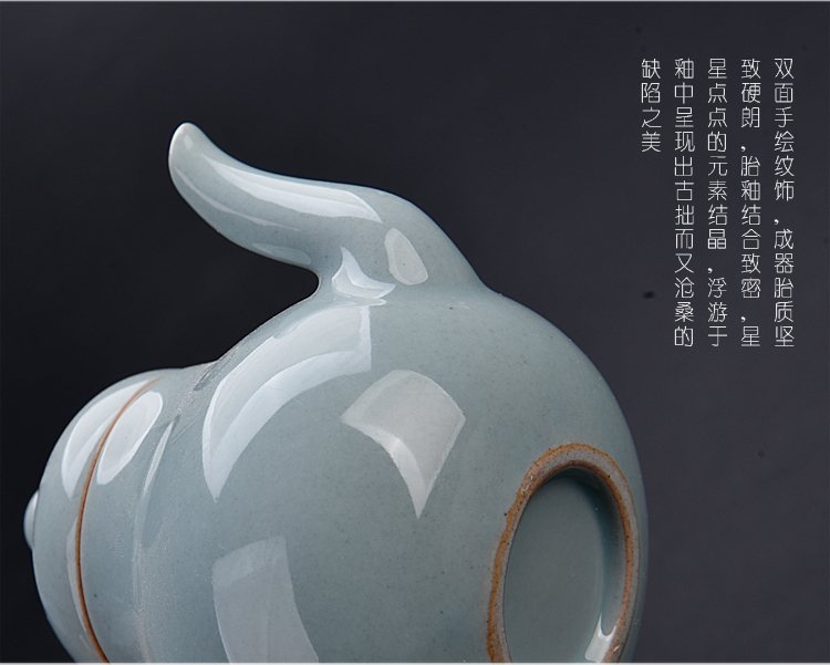 Ancient sheng hand - made porcelain up ceramics kung fu tea set manual tea single pot of pu - erh tea tea kettle with tea