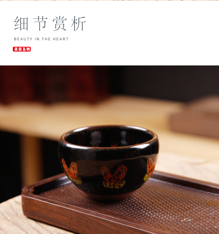 Ancient sheng up built the oil - lamp can build built single cup tea cups master hand made light of variable tea cup bowl ceramics by hand