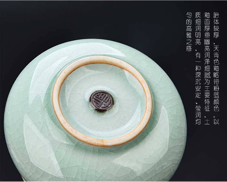 Ancient five Ancient jun sheng up ceramic cups of ice crack glaze masters cup elder brother up your up up up sample tea cup masterpieces