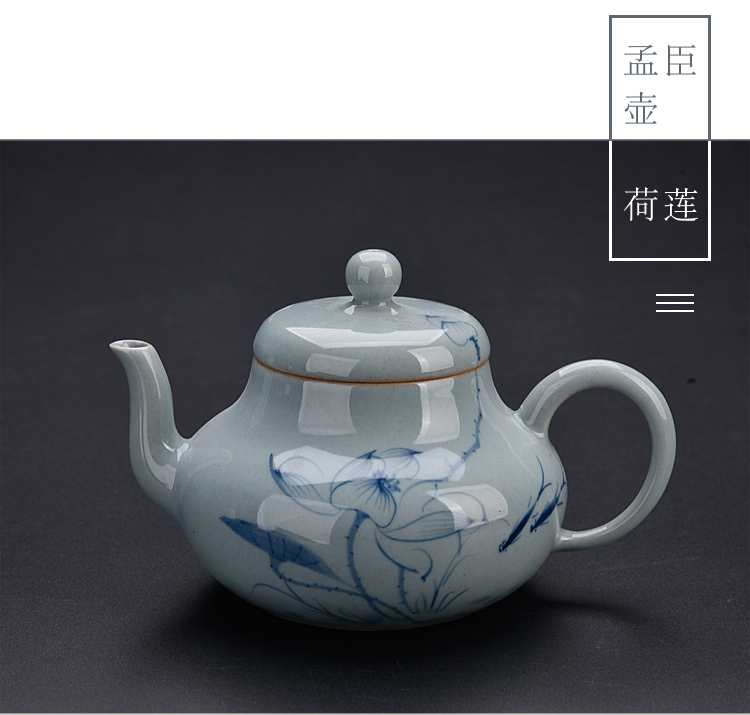 Ancient sheng hand - made porcelain up ceramics kung fu tea set manual tea single pot of pu - erh tea tea kettle with tea