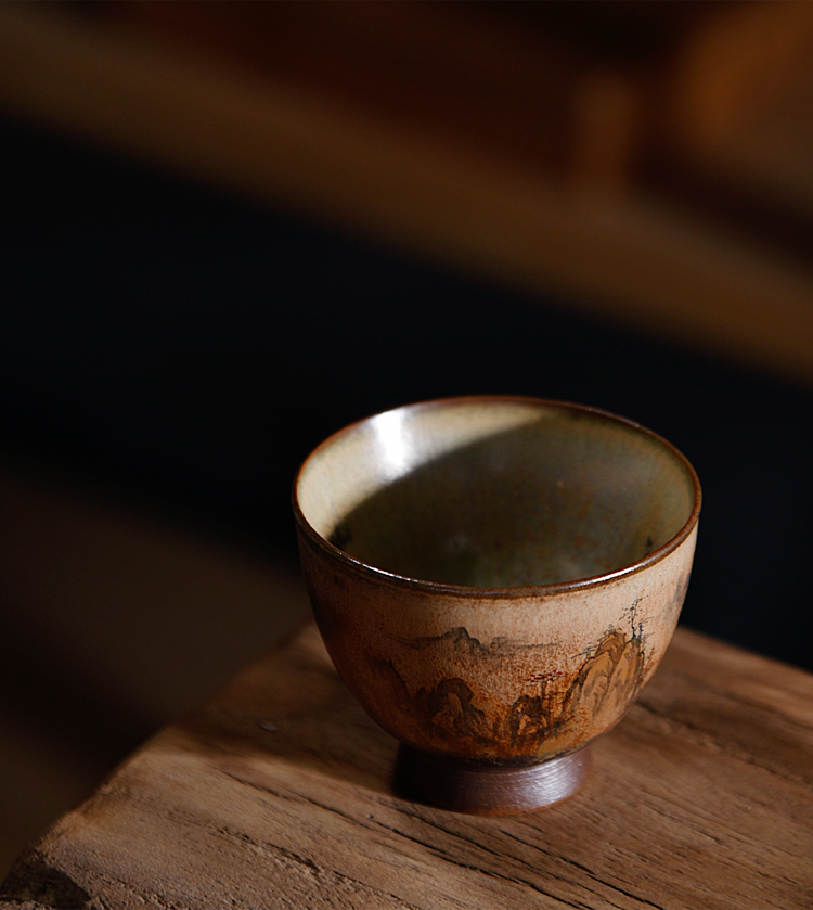 Ancient sheng wood up up change sample tea cup single CPU jingdezhen hand - made master cup personal cup creative tea cups