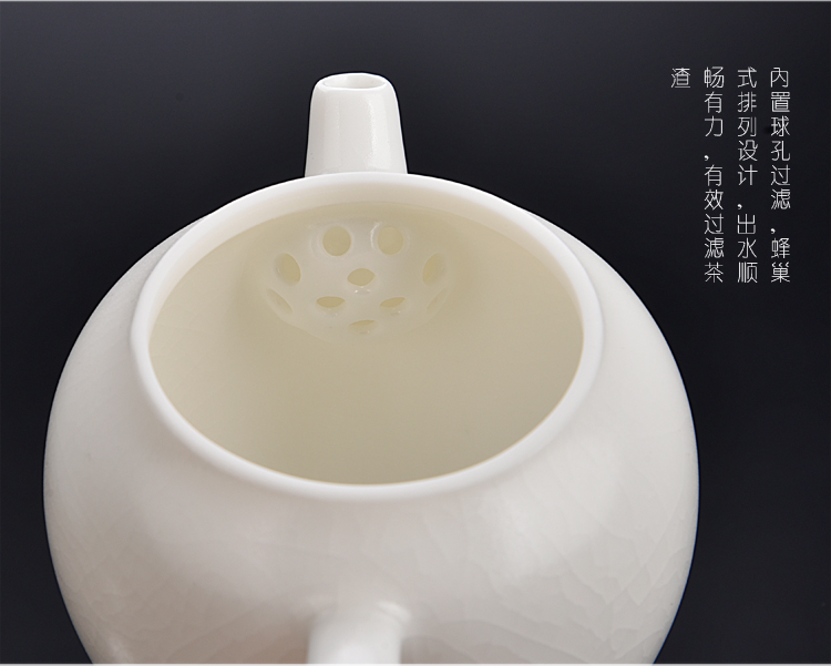 Ancient fill your up up kung fu tea set ceramic teapot set of ivory white porcelain bowl with a pot of 2 cup gift box