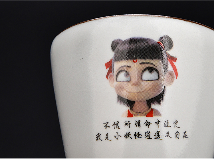 Ancient sheng up imitation hand - made ceramic which child Cha familiars reincarnation sample tea cup your up open piece of coloured drawing or pattern master of kung fu cup