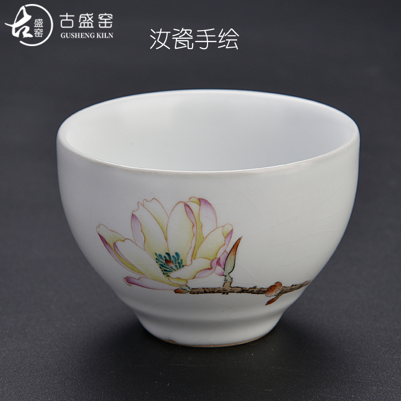Ancient fill your up up the open piece of kung fu tea masters cup manually jingdezhen single cup tea hand - made ceramic sample tea cup