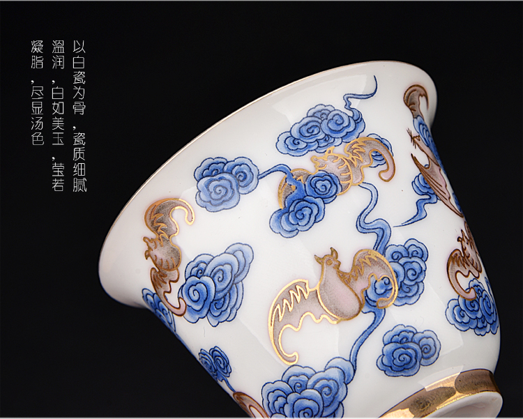 The ancient sheng up coppering. As silver tea set blue and white porcelain enamel teapot silver cups kung fu tea set of a complete set of The home