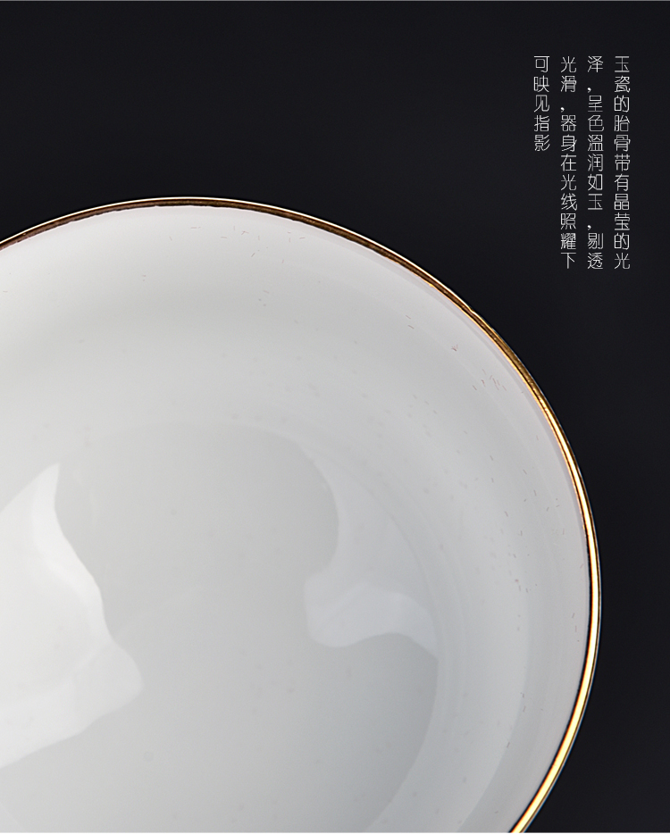 The ancient new sheng up celadon hand - made The master sample tea cup cup single CPU dehua white cup ceramic tea sets kung fu