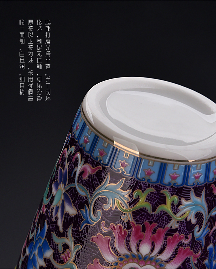 Ancient sheng up new sterling silver ceramic coppering. As silver 99 sample tea cup to pick flowers cup colored enamel master cup cup single fullness