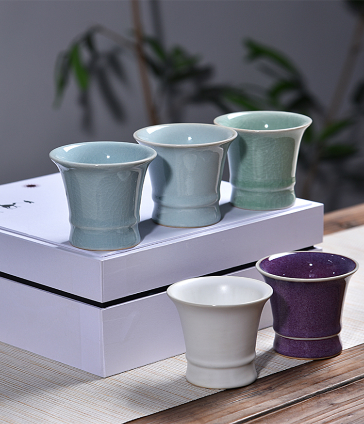 The ancient five ancient jun sheng up new song ku cup kung fu tea cup cup ceramic bowl, sample tea cup
