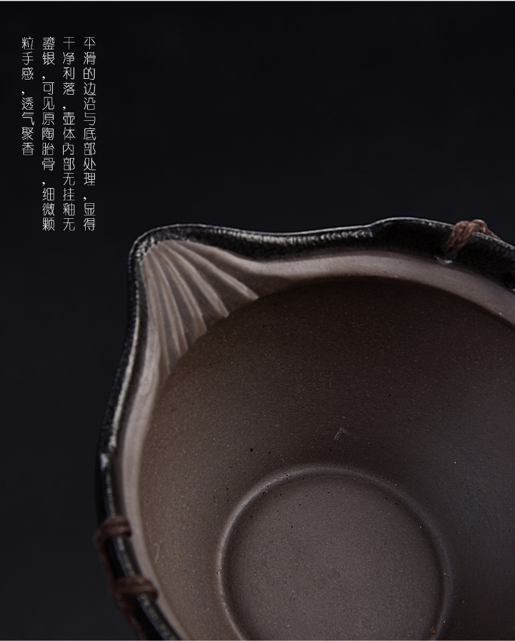 Ancient sheng up 2 new ceramic tasted silver gilding crack cup a pot of 2 cup coarse pottery leaves catch a pot of travel hand in hand