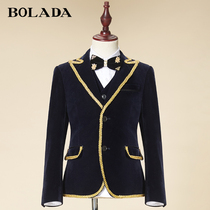  bolada childrens suit suit dress Boys  suit British style Big childrens piano performance suit spring and summer