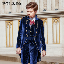  bolada boys dress tuxedo suit British style suit Piano Western style fashion childrens suit performance suit