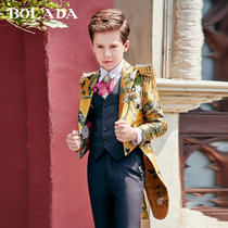  bolada childrens tuxedo suit dress suit British style host catwalk piano boy suit performance suit