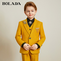  Childrens suit Dress suit Boys  suit British style handsome middle and large childrens host catwalk piano performance suit