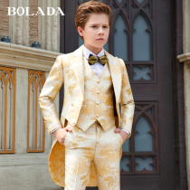  bolada boys tuxedo suit British style dress Piano Western style fashion catwalk childrens suit performance suit
