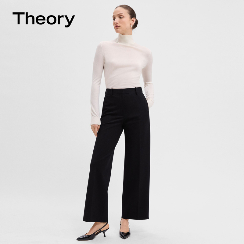 Theory 2025 Frühes Frühjahr Neue Damen-Viskose-Misch hose mit geradem Bein O1126225