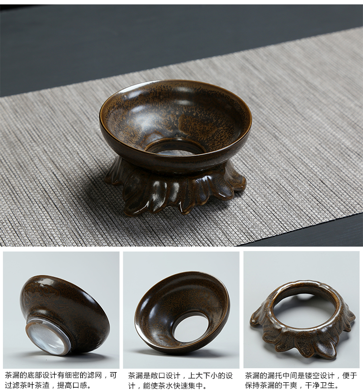 Black glaze blue and white porcelain teapot tea cups for ceramic kung fu tea set only three cups of tea to use hand grasp the teapot
