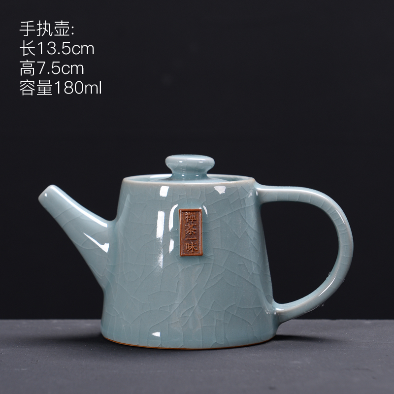 Cup suit the elder brother of the ceramic up household contracted bowl with ice crack glaze open a piece of a complete set of your up kung fu tea teapot