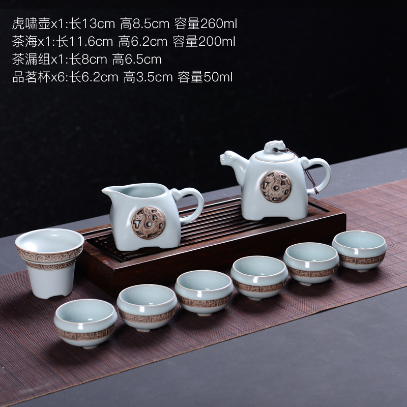 Elder brother up kung fu tea set suits for your up household ceramic lid bowl of office of a complete set of gift cups of tea